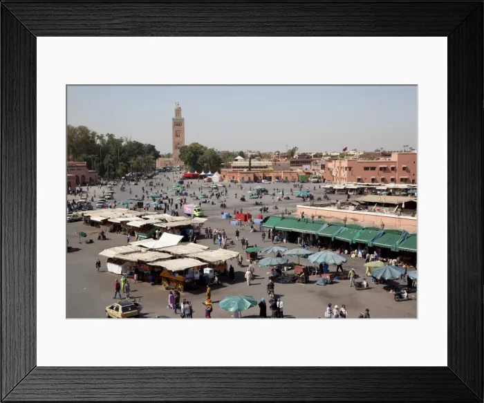 Framed Print : View over market square, Place Jemaa El Fna, Marrakesh, Morocco, North Africa, Africa Framed Print : View over market square, Place Jemaa El Fna, Marrakesh, Morocco, North Africa, Africa