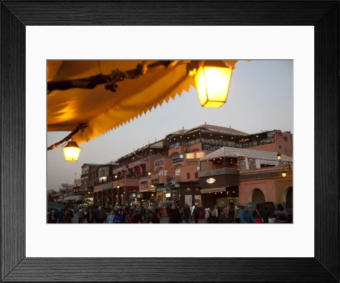 Framed Print : Market stalls at dusk, Place Jemaa El Fna, Marrakesh, Morocco, North Africa, Africa Framed Print : Market stalls at dusk, Place Jemaa El Fna, Marrakesh, Morocco, North Africa, Africa
