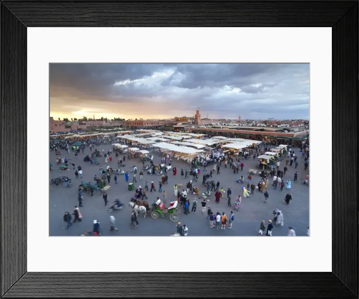 Framed Print : Elevated view over the Djemaa el-Fna, Marrakech (Marrakesh), Morocco, North Africa, Africa Framed Print : Elevated view over the Djemaa el-Fna, Marrakech (Marrakesh), Morocco, North Africa, Africa