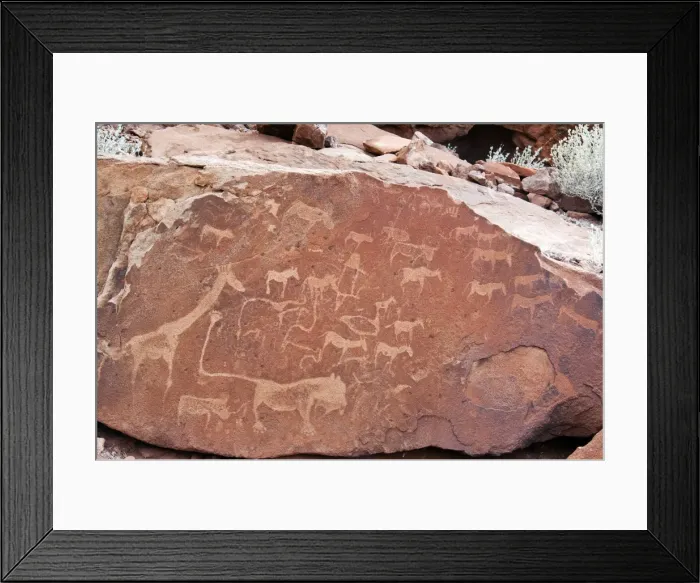 Framed Print : Petroglyphs or rock engravings, Twyfelfontein, UNESCO World Heritage Site, Damaraland, Kunene Region, Namibia, Africa Framed Print : Petroglyphs or rock engravings, Twyfelfontein, UNESCO World Heritage Site, Damaraland, Kunene Region, Namibia, Africa