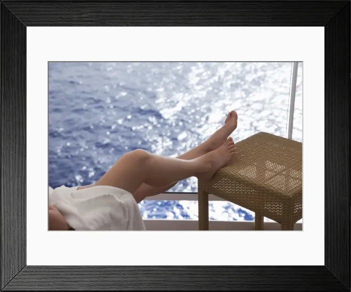 Framed Print : Woman on a cruise ship, Nassau, Bahamas, West Indies, Caribbean, Central America Framed Print : Woman on a cruise ship, Nassau, Bahamas, West Indies, Caribbean, Central America