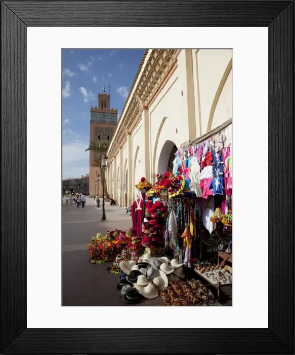 Framed Print : D El Mansour Mosque souvenir shops, Marrakesh, Morocco, North Africa, Africa Framed Print : D El Mansour Mosque souvenir shops, Marrakesh, Morocco, North Africa, Africa