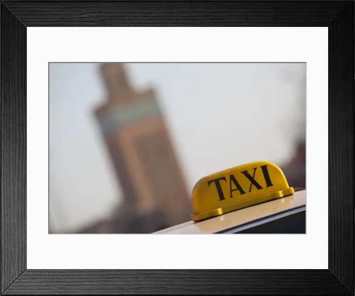 Framed Print : Taxi, Marrakesh, Morocco, North Africa, Africa Framed Print : Taxi, Marrakesh, Morocco, North Africa, Africa