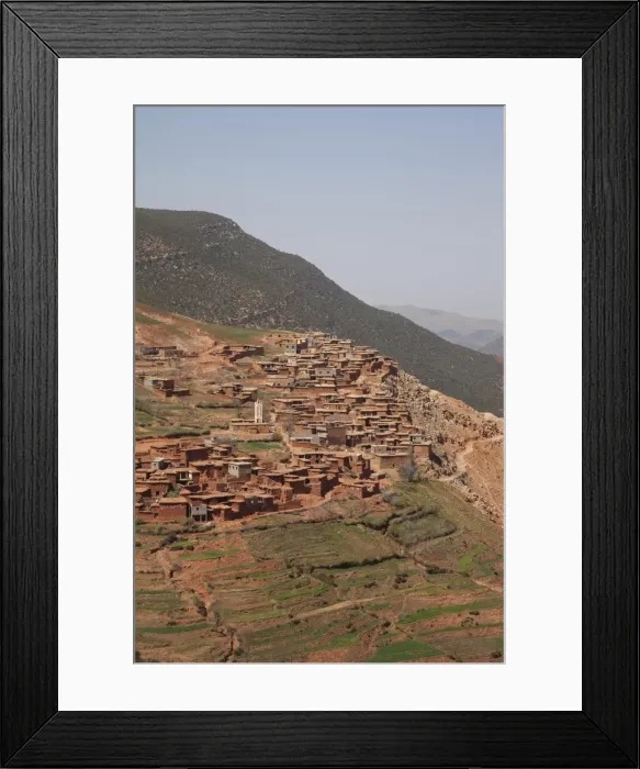 Framed Print : View of Berber Village in the Atlas Mountains, Morocco, North Africa, Africa Framed Print : View of Berber Village in the Atlas Mountains, Morocco, North Africa, Africa