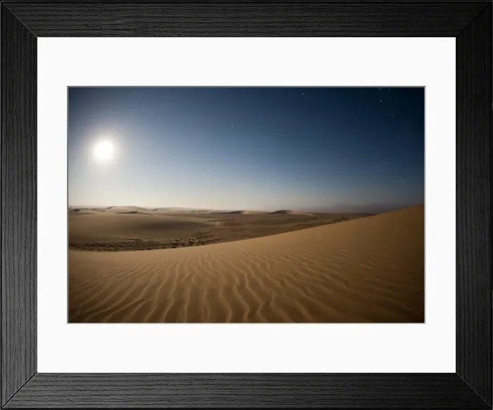 Framed Print : Moonrise over sand dunes, Skeleton Coast National Park, Namibia, Africa Framed Print : Moonrise over sand dunes, Skeleton Coast National Park, Namibia, Africa