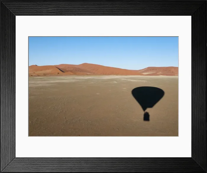 Framed Print : Hot air balloon shadow on desert, Namib Naukluft Park, Namib Desert, Namibia, Africa Framed Print : Hot air balloon shadow on desert, Namib Naukluft Park, Namib Desert, Namibia, Africa