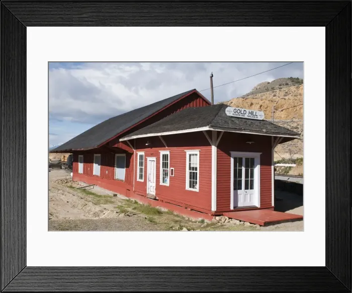 Framed Print : Historic Gold Hill train station, outside Virginia City, Nevada, United States of America, North America Framed Print : Historic Gold Hill train station, outside Virginia City, Nevada, United States of America, North America