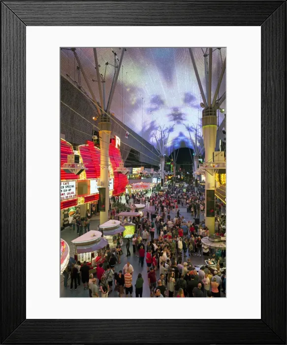 Framed Print : The Freemont Street Experience in Downtown Las Vegas, Las Vegas, Nevada, United States of America, North America Framed Print : The Freemont Street Experience in Downtown Las Vegas, Las Vegas, Nevada, United States of America, North America