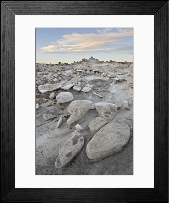 Framed Print : Rocks in the badlands at sunrise, Bisti Wilderness, New Mexico, United States of America, North America Framed Print : Rocks in the badlands at sunrise, Bisti Wilderness, New Mexico, United States of America, North America