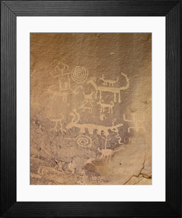 Framed Print : Petroglyphs near Una Vida, Chaco Culture National Historical Park, UNESCO World Heritage Site, New Mexico, United States of America, North America Framed Print : Petroglyphs near Una Vida, Chaco Culture National Historical Park, UNESCO World Heritage Site, New Mexico, United States of America, North America