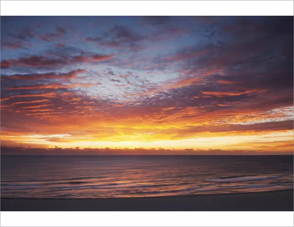 Sunrise over the Atlantic Ocean in Miami Beach. Florida, United States of America, North America