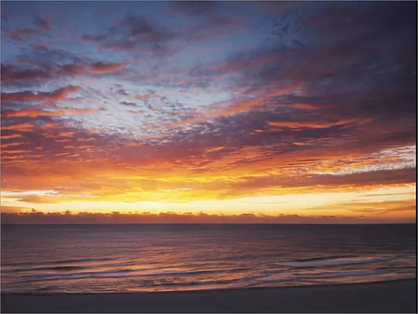 Sunrise over the Atlantic Ocean in Miami Beach. Florida, United States of America, North America