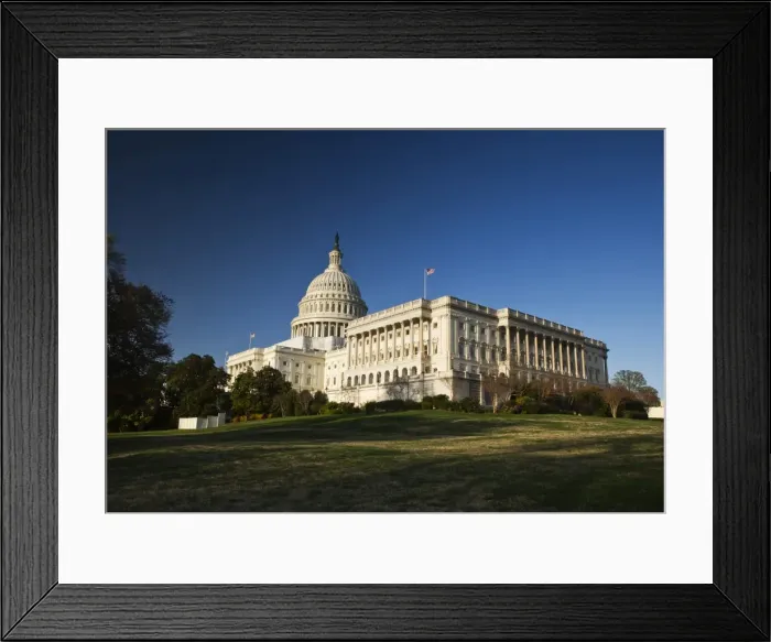 Framed Print : The United States Capitol Complex and the Capitol Building showing current renovation work on the dome, Washington D. C. United States of America, North America Framed Print : The United States Capitol Complex and the Capitol Building showing current renovation work on the dome, Washington D. C. United States of America, North America