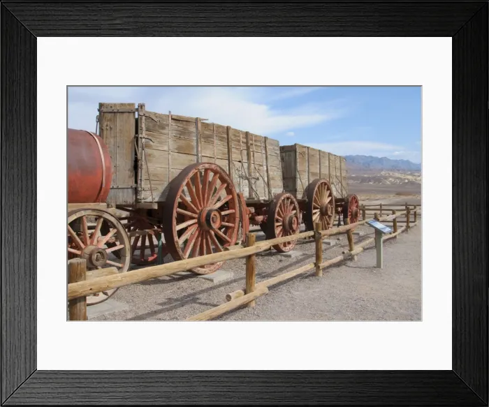Framed Print : Old Carts, Harmony Borax Works, Death Valley, California, United States of America, North America Framed Print : Old Carts, Harmony Borax Works, Death Valley, California, United States of America, North America
