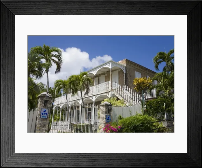 Framed Print : Villa Notman in Kongens Quarter, Charlotte Amalie, St. Thomas Island, U. S. Virgin Islands, West Indies, Caribbean, Central America