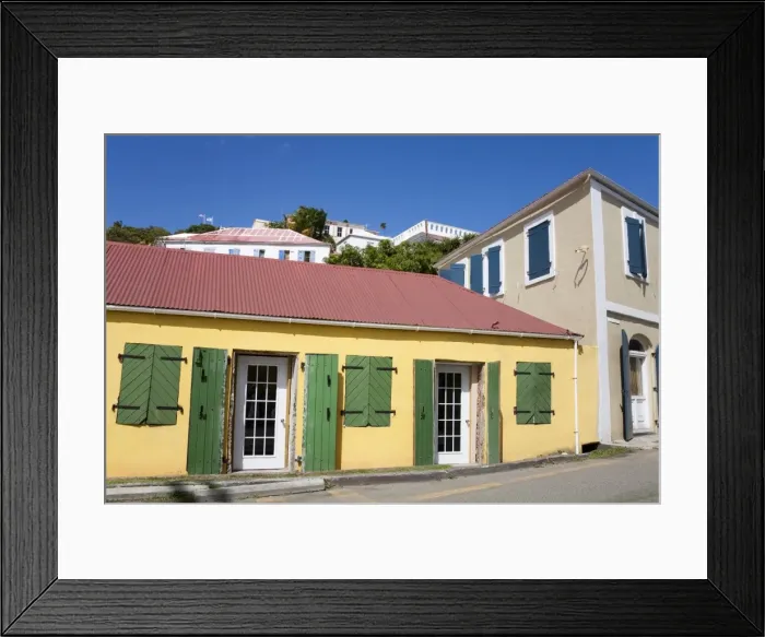 Framed Print : Back Street in Charlotte Amalie, St. Thomas Island, U. S. Virgin Islands, West Indies, Caribbean, Central America Framed Print : Back Street in Charlotte Amalie, St. Thomas Island, U. S. Virgin Islands, West Indies, Caribbean, Central America
