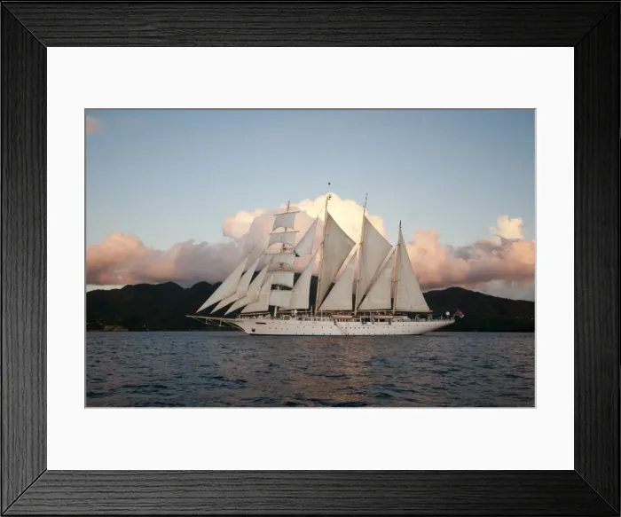 Framed Print : Star Clipper sailing cruise ship, Dominica, West Indies, Caribbean, Central America Framed Print : Star Clipper sailing cruise ship, Dominica, West Indies, Caribbean, Central America