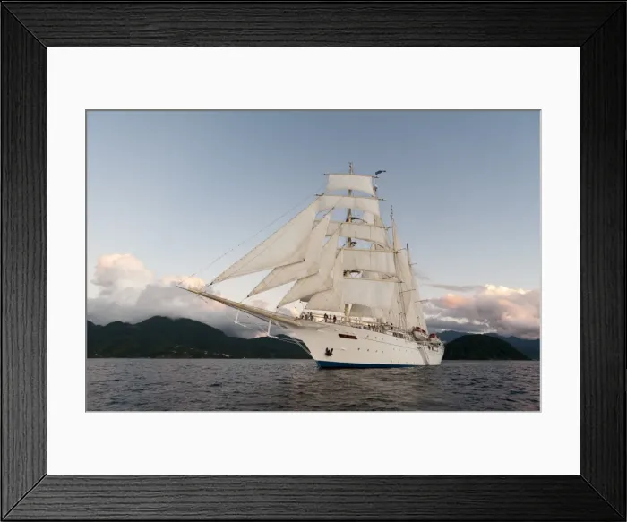 Framed Print : Star Clipper sailing cruise ship, Dominica, West Indies, Caribbean, Central America Framed Print : Star Clipper sailing cruise ship, Dominica, West Indies, Caribbean, Central America