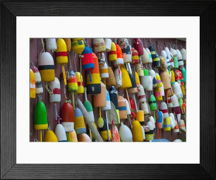 Framed Print : Lobster trap floats, Winter Harbor, Maine, New England, United States of America, North America Framed Print : Lobster trap floats, Winter Harbor, Maine, New England, United States of America, North America