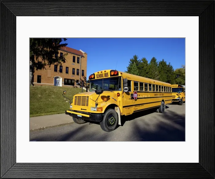 Framed Print : School Bus, St Joseph, Missouri, Midwest, United States of America, North America Framed Print : School Bus, St Joseph, Missouri, Midwest, United States of America, North America