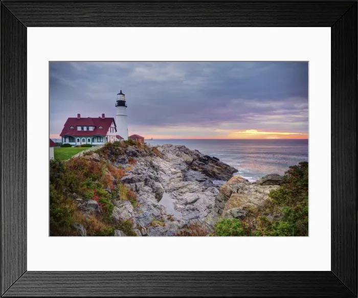 Framed Print : Portland Head Lighthouse at sunrise, Portland, Maine, New England, United States of America, North America Framed Print : Portland Head Lighthouse at sunrise, Portland, Maine, New England, United States of America, North America
