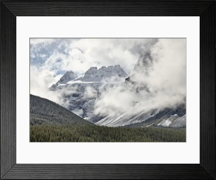 Framed Print : Snow-covered mountains among the clouds, Banff National Park, UNESCO World Heritage Site, Alberta, Canada, North America Framed Print : Snow-covered mountains among the clouds, Banff National Park, UNESCO World Heritage Site, Alberta, Canada, North America
