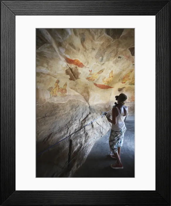 Framed Print : Tourist taking photos of ancient frescoes, Sigiriya, UNESCO World Heritage Site, North Central Province, Sri Lanka, Asia Framed Print : Tourist taking photos of ancient frescoes, Sigiriya, UNESCO World Heritage Site, North Central Province, Sri Lanka, Asia