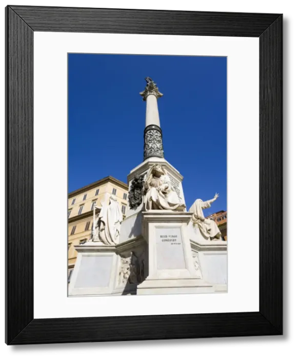 Framed Print : Monument in Piazza di Spagna, Rome, Lazio, Italy, Europe Framed Print : Monument in Piazza di Spagna, Rome, Lazio, Italy, Europe