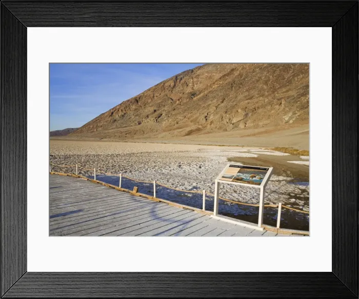Framed Print : Badwater boardwalk in Death Valley National Park, California, United States of America, North America Framed Print : Badwater boardwalk in Death Valley National Park, California, United States of America, North America