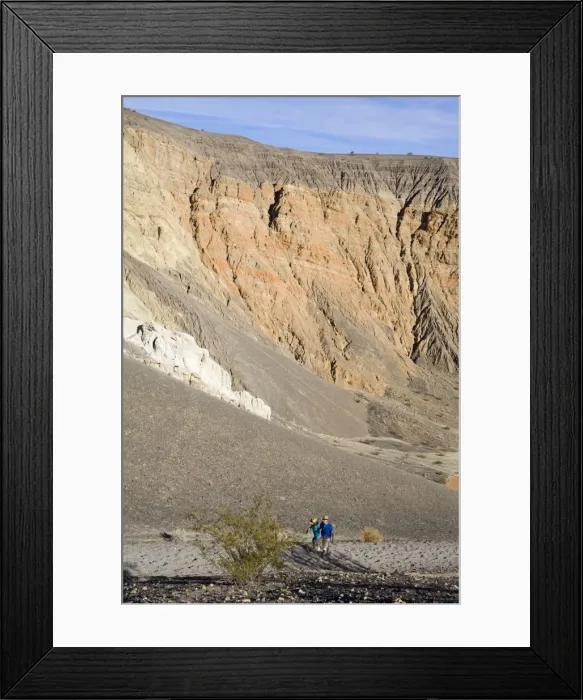 Framed Print : Hikers in Ubehebe Crater, Death Valley National Park, California, United States of America, North America Framed Print : Hikers in Ubehebe Crater, Death Valley National Park, California, United States of America, North America