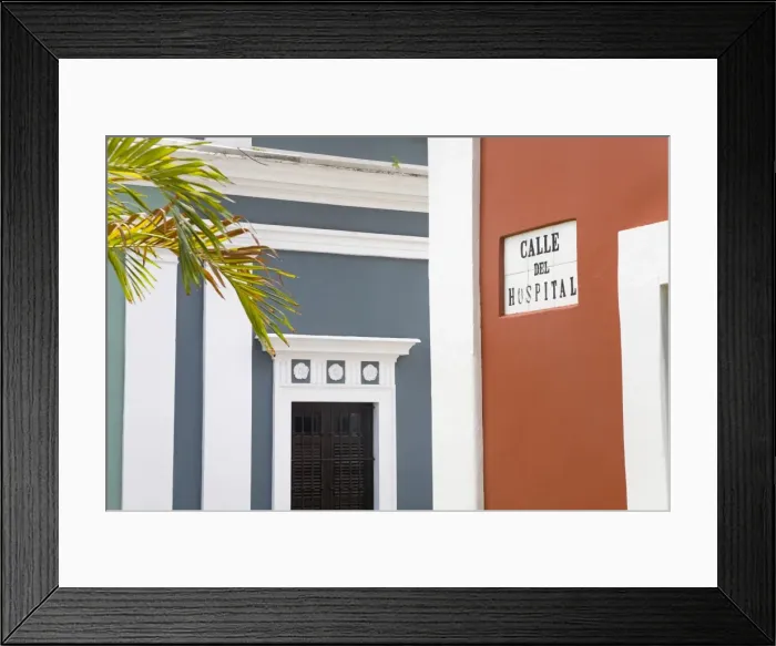 Framed Print : Calle de Hospital in Old City of San Juan, Puerto Rico Island, West Indies, United States of America, Central America Framed Print : Calle de Hospital in Old City of San Juan, Puerto Rico Island, West Indies, United States of America, Central America