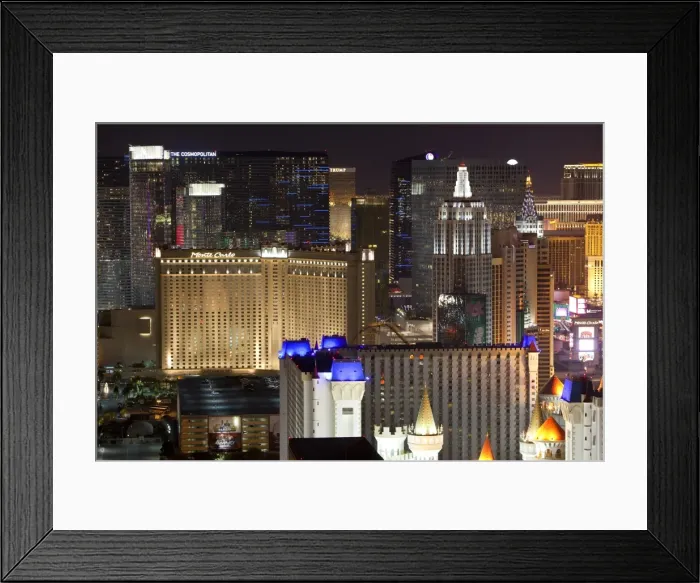 Framed Print : Elevated view of casinos on The Strip at night, Las Vegas, Nevada, United States of America, North America Framed Print : Elevated view of casinos on The Strip at night, Las Vegas, Nevada, United States of America, North America