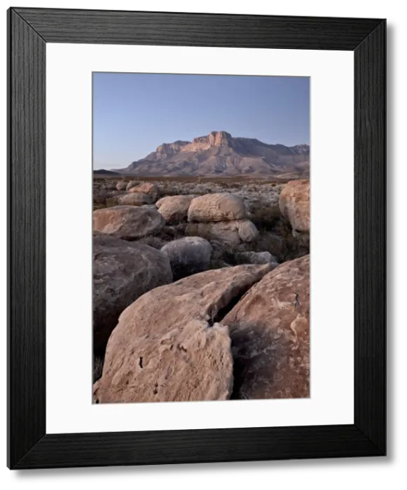 Framed Print : Guadalupe Peak and El Capitan at dusk, Guadalupe Mountains National Park, Texas, United States of America, North America Framed Print : Guadalupe Peak and El Capitan at dusk, Guadalupe Mountains National Park, Texas, United States of America, North America