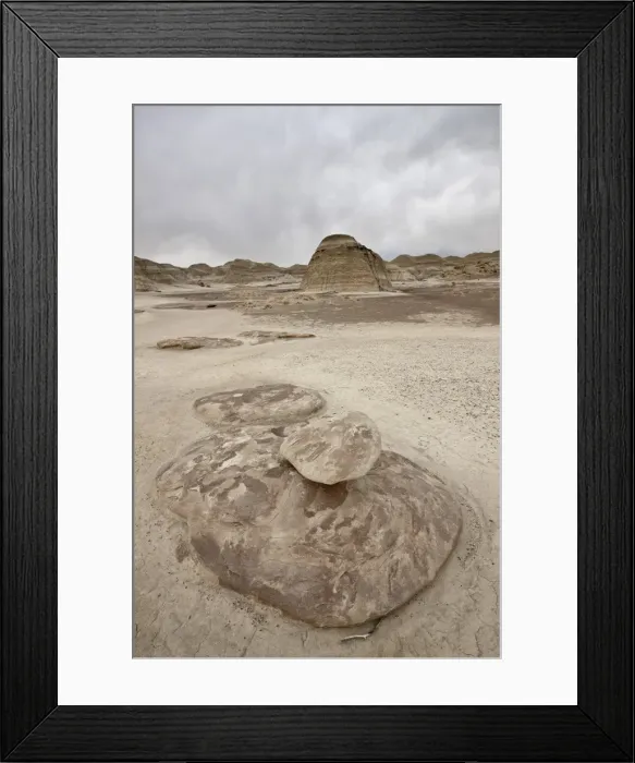 Framed Print : Badlands on a cloudy day, San Juan Basin, New Mexico, United States of America, North America Framed Print : Badlands on a cloudy day, San Juan Basin, New Mexico, United States of America, North America