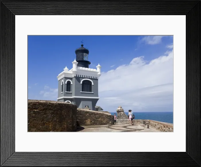 Framed Print : El Morro Lighthouse on Castillo San Felipe del Morro, Old City of San Juan, Puerto Rico Island, West Indies, United States of America, Central America Framed Print : El Morro Lighthouse on Castillo San Felipe del Morro, Old City of San Juan, Puerto Rico Island, West Indies, United States of America, Central America