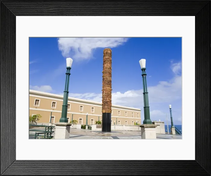Framed Print : Totem Pole sculpture in Quincentennial Square, Old City of San Juan, Puerto Rico Island, West Indies, United States of America, Central America Framed Print : Totem Pole sculpture in Quincentennial Square, Old City of San Juan, Puerto Rico Island, West Indies, United States of America, Central America