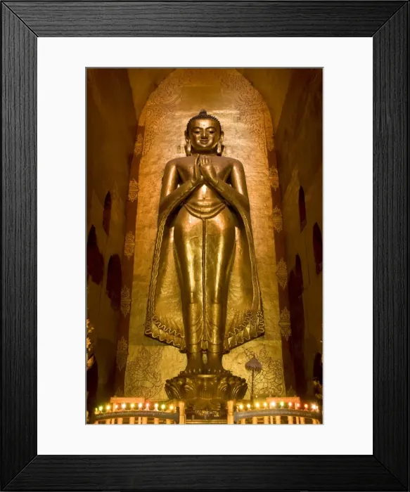 Framed Print : South facing Buddha statue, Ananda Pahto, Bagan (Pagan), Myanmar (Burma), Asia