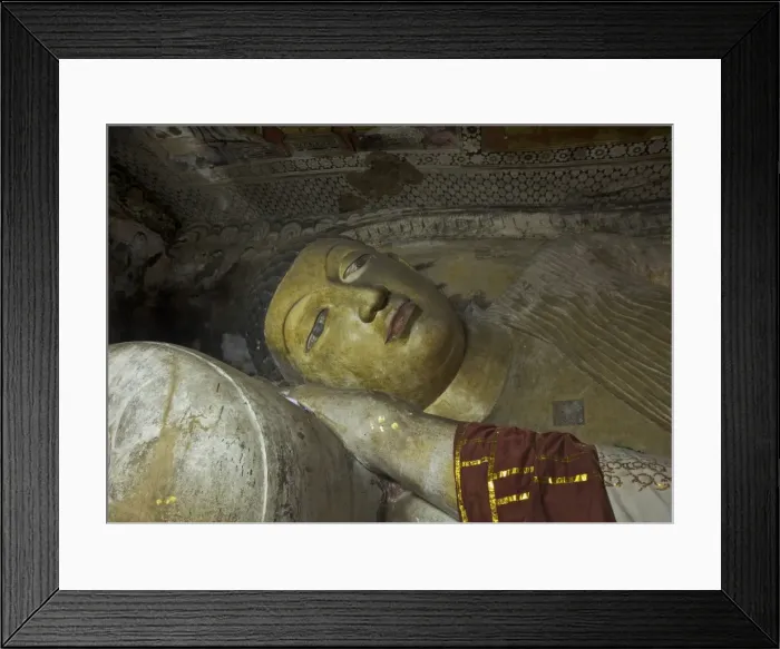 Framed Print : Reclining Buddha, Cave of the Divine King, Dambulla Cave Temple, UNESCO, World Heritage Site, Sri Lanka, Asia Framed Print : Reclining Buddha, Cave of the Divine King, Dambulla Cave Temple, UNESCO, World Heritage Site, Sri Lanka, Asia