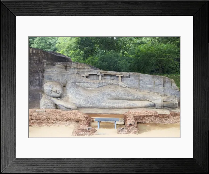 Framed Print : Reclining Buddha in Nirvana, Gal Vihara Rock Temple, Polonnaruwa, Sri Lanka, Asia Framed Print : Reclining Buddha in Nirvana, Gal Vihara Rock Temple, Polonnaruwa, Sri Lanka, Asia