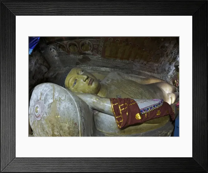 Framed Print : Reclining Buddha, Cave of the Divine King, Dambulla Cave Temple, UNESCO, World Heritage Site, Sri Lanka, Asia Framed Print : Reclining Buddha, Cave of the Divine King, Dambulla Cave Temple, UNESCO, World Heritage Site, Sri Lanka, Asia