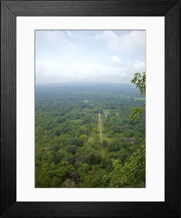 Framed Print : View of water gardens from summit of Sigiriya Lion Rock Fortress, UNESCO World Heritage Site, Sigiriya, Sri Lanka, Asia Framed Print : View of water gardens from summit of Sigiriya Lion Rock Fortress, UNESCO World Heritage Site, Sigiriya, Sri Lanka, Asia