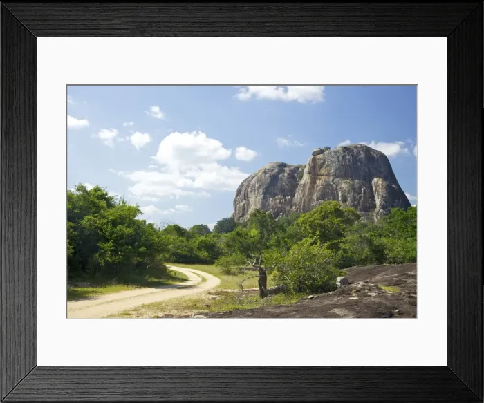 Framed Print : Elephant Rock from forest track, Yala National Park, Sri Lanka, Asia Framed Print : Elephant Rock from forest track, Yala National Park, Sri Lanka, Asia