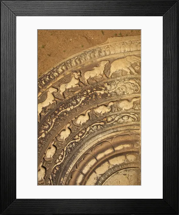Framed Print : Moonstone, Mahasenas Palace, UNESCO World Heritage Site, Anuradhapura, Sri Lanka, Asia Framed Print : Moonstone, Mahasenas Palace, UNESCO World Heritage Site, Anuradhapura, Sri Lanka, Asia
