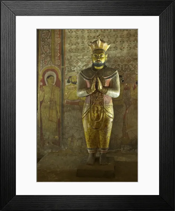 Framed Print : Statue of King Nissanka Malla, 12th century, Dambulla Cave Temple, UNESCO, World Heritage Site, Sri Lanka, Asia Framed Print : Statue of King Nissanka Malla, 12th century, Dambulla Cave Temple, UNESCO, World Heritage Site, Sri Lanka, Asia