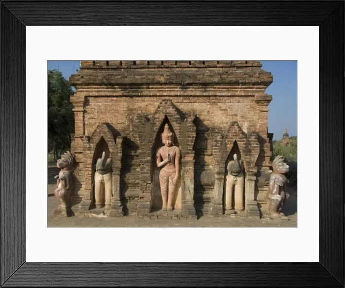 Framed Print : Small pahto with statues, Bagan (Pagan), Myanmar (Burma), Asia Framed Print : Small pahto with statues, Bagan (Pagan), Myanmar (Burma), Asia