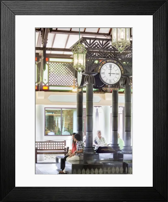Framed Print : Ornate clock at the entrance pavilion, Singapore Botanical Gardens, Singapore, Southeast Asia, Asia Framed Print : Ornate clock at the entrance pavilion, Singapore Botanical Gardens, Singapore, Southeast Asia, Asia