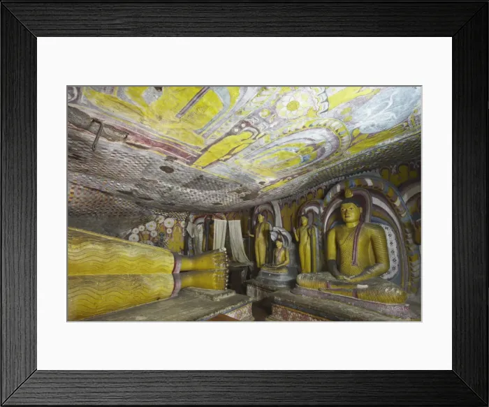 Framed Print : Buddha statues in Cave 5 of Cave Temples, UNESCO World Heritage Site, Dambulla, North Central Province, Sri Lanka, Asia Framed Print : Buddha statues in Cave 5 of Cave Temples, UNESCO World Heritage Site, Dambulla, North Central Province, Sri Lanka, Asia