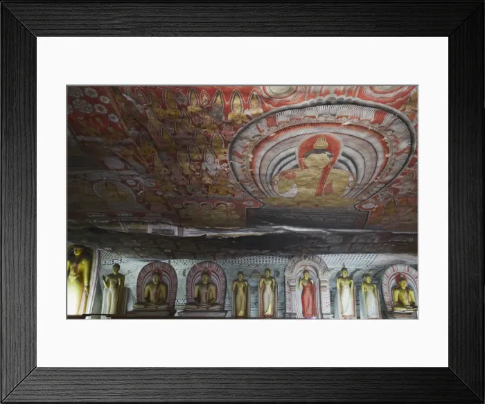 Framed Print : Buddha statues in Cave 2 of the Cave Temples, UNESCO World Heritage Site, Dambulla, North Central Province, Sri Lanka, Asia Framed Print : Buddha statues in Cave 2 of the Cave Temples, UNESCO World Heritage Site, Dambulla, North Central Province, Sri Lanka, Asia