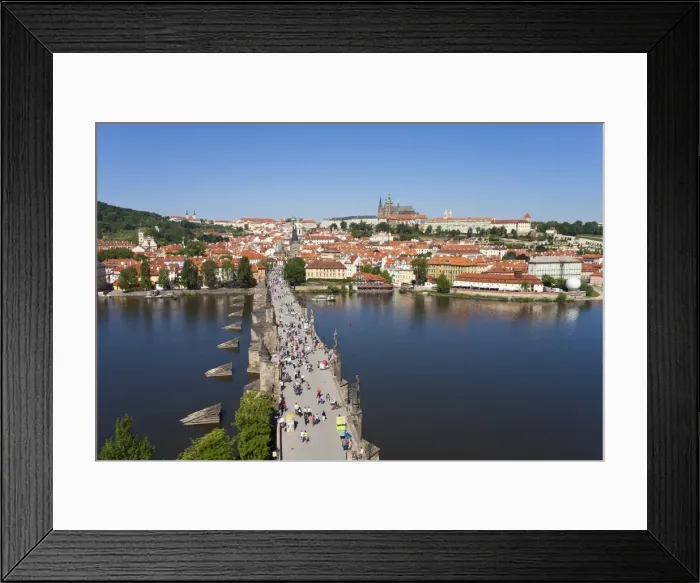 Framed Print : St. Vitus Cathedral, Charles Bridge, River Vltava and the Castle District, UNESCO World Heritage Site, Prague, Czech Republic, Europe Framed Print : St. Vitus Cathedral, Charles Bridge, River Vltava and the Castle District, UNESCO World Heritage Site, Prague, Czech Republic, Europe