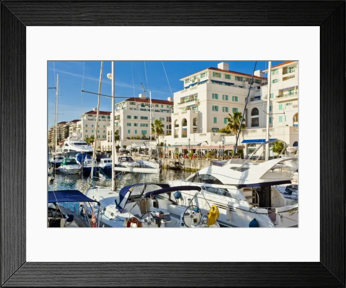 Framed Print : Queensway Quay Marina, Gibraltar, Mediterranean, Europe Framed Print : Queensway Quay Marina, Gibraltar, Mediterranean, Europe
